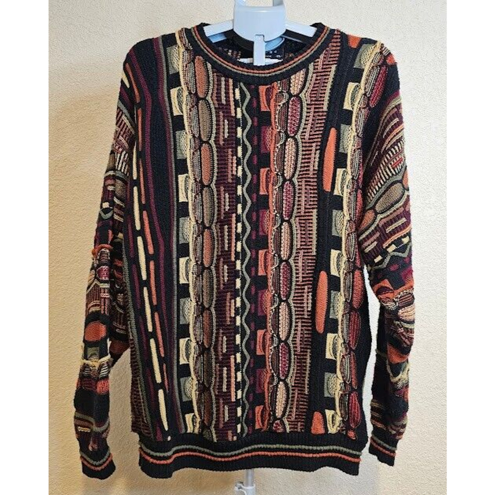 Mens XL Protege Collection Coogi Style Sweater Textured Knit Vintage 1990s